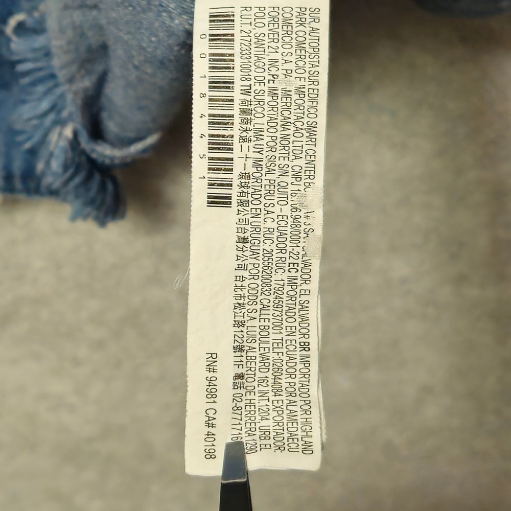 Life in Progress Denim Hooded Utility Jacket Womens Small Blue Frayed Hem Button - Picture 5 of 7